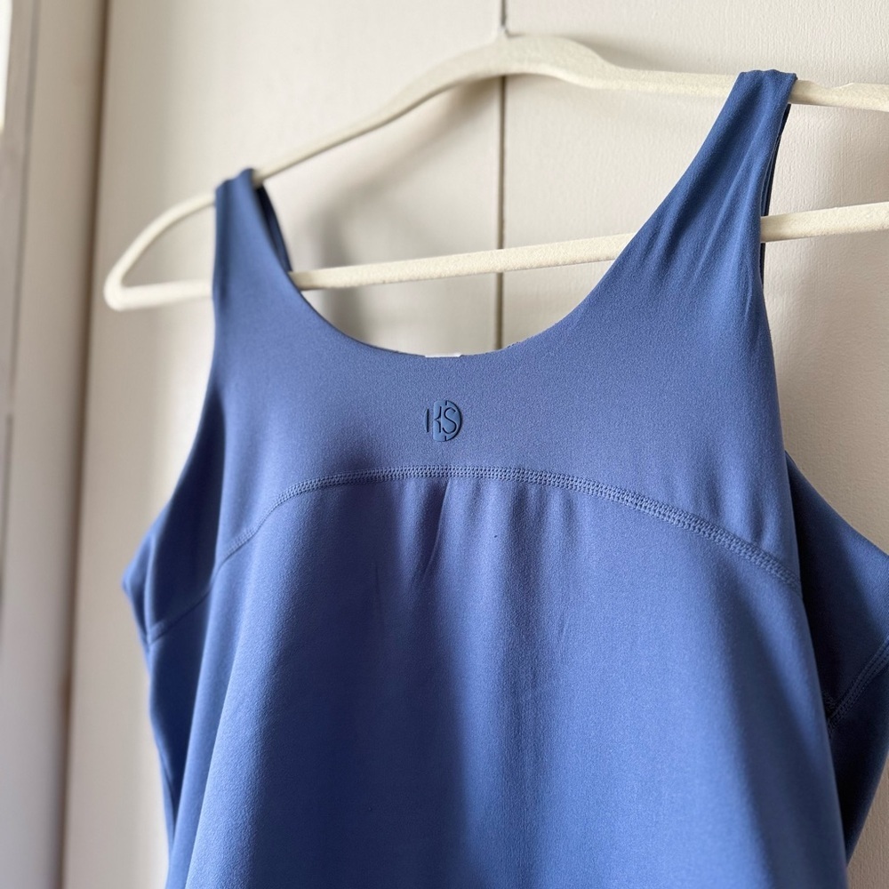 Elle Sport Women's Active Tank Dress Athletic Dress Tennis Dress in Blue Size M - Picture 7 of 8
